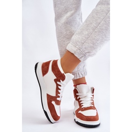 BM High Women's Sport Shoes Sneakers White Camel Rumor brown 2