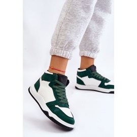 BM High Women's Sport Shoes Sneakers White-Green Rumor 2
