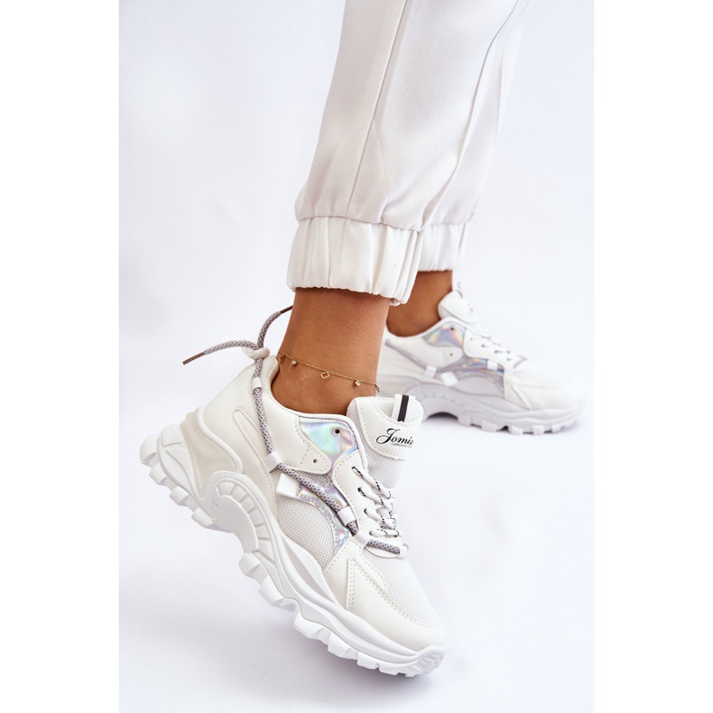 PA1 Women's Sports Shoes Laced On The Platform White Minea 1 PA1 Women's Sports Shoes Laced On The Platform White Minea 1