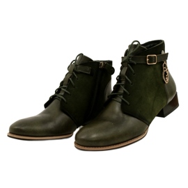 Women's leather boots Maciejka 5743A-09 Green boots 4
