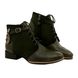 Women's leather boots Maciejka 5743A-09 Green boots 6