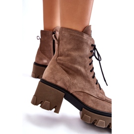 Lemar Women's suede insulated boots light brown beige 2