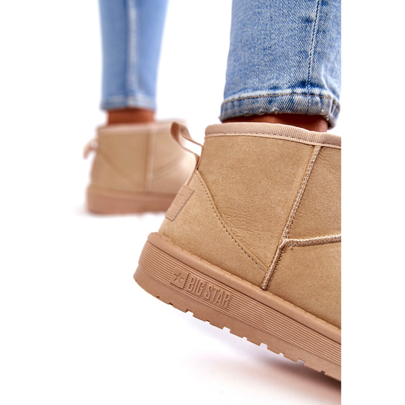 Women's insulated snow boots Big Star KK274290 Beige 3