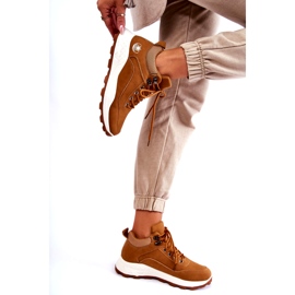 Women's insulated Camel trekking boots brown 2