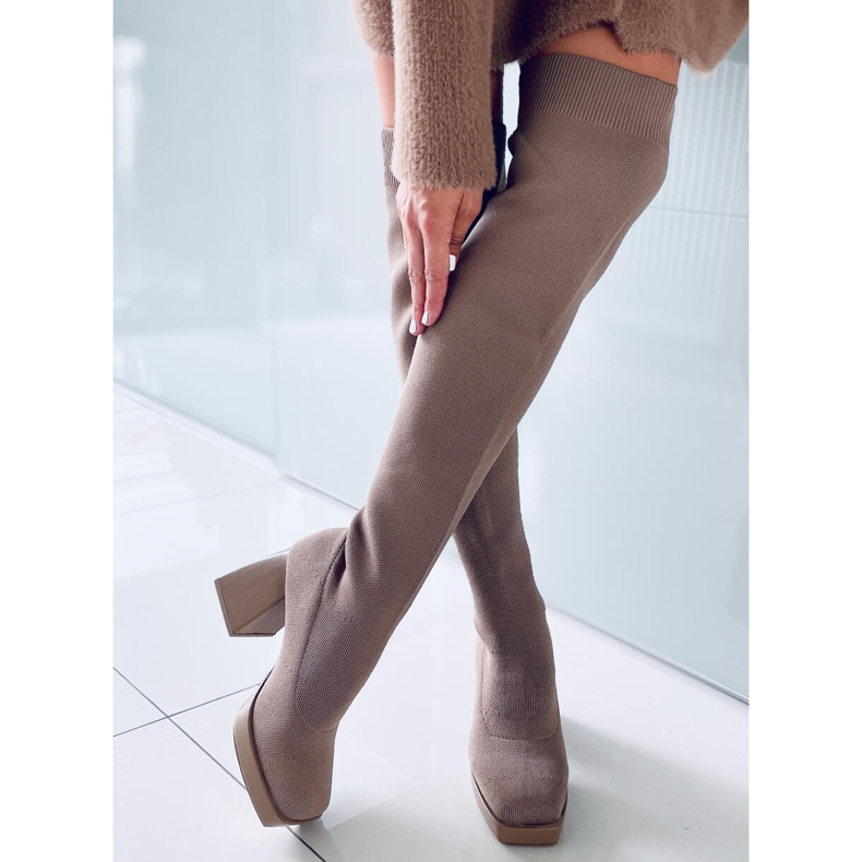 PA1 High-heeled boots from Hilary Khaki beige 1 PA1 High-heeled boots from Hilary Khaki beige 1