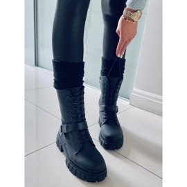 BM Kieran Black flat lace-up boots 2