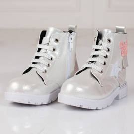 Girls' silver ankle boots 1
