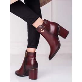 W. Potocki Shelovet women's bordeaux boots on the post red 1