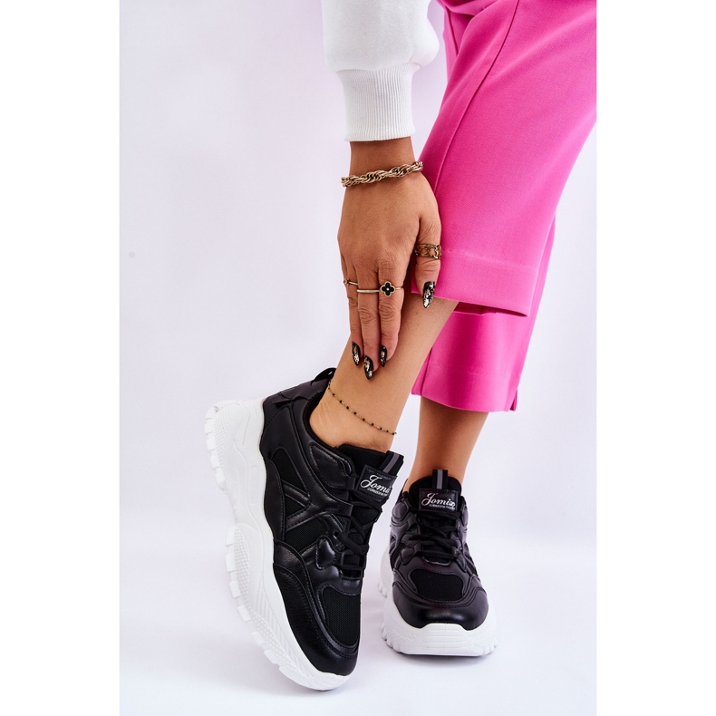 Classic Platform Sneakers Black Larec 1