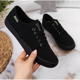 Textile sneakers all black Big Star JJ274261 1