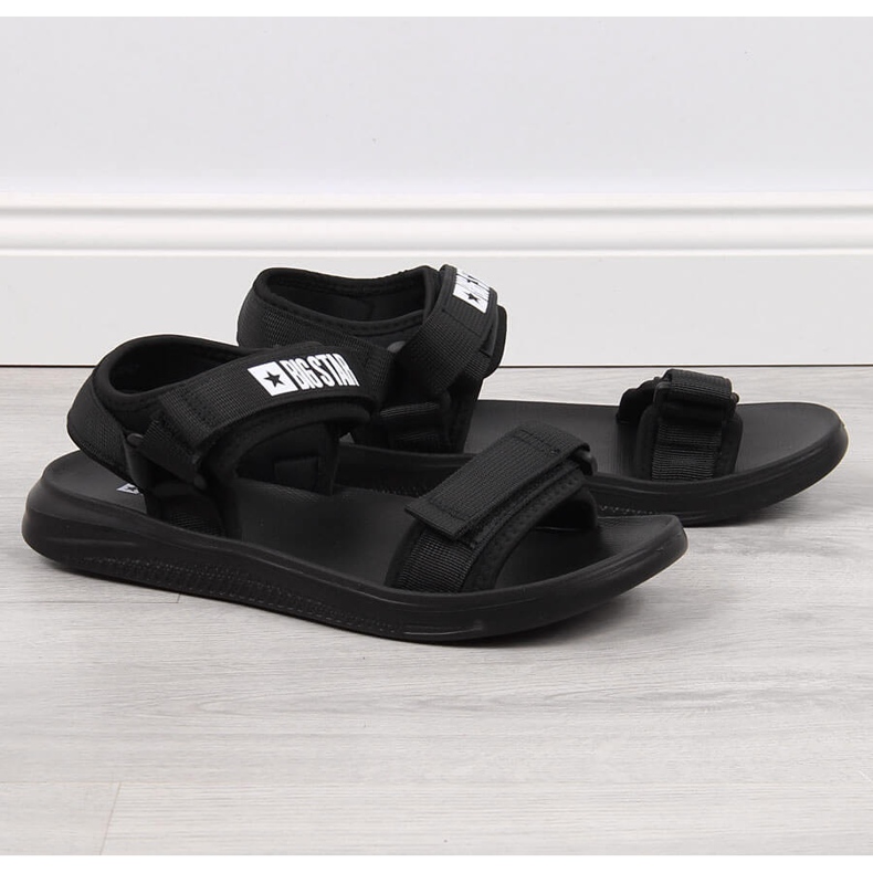 Big Star HH174842 black men's sports sandals with velcro 1 Big Star HH174842 black men's sports sandals with velcro 1