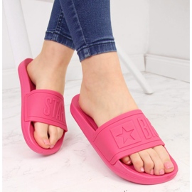 Women's beach slippers pink Big Star HH274A039 2