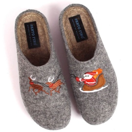 Christmas felt slippers Panto Fino WKK267022 INT1797A grey 1 Christmas felt slippers Panto Fino WKK267022 INT1797A grey 1