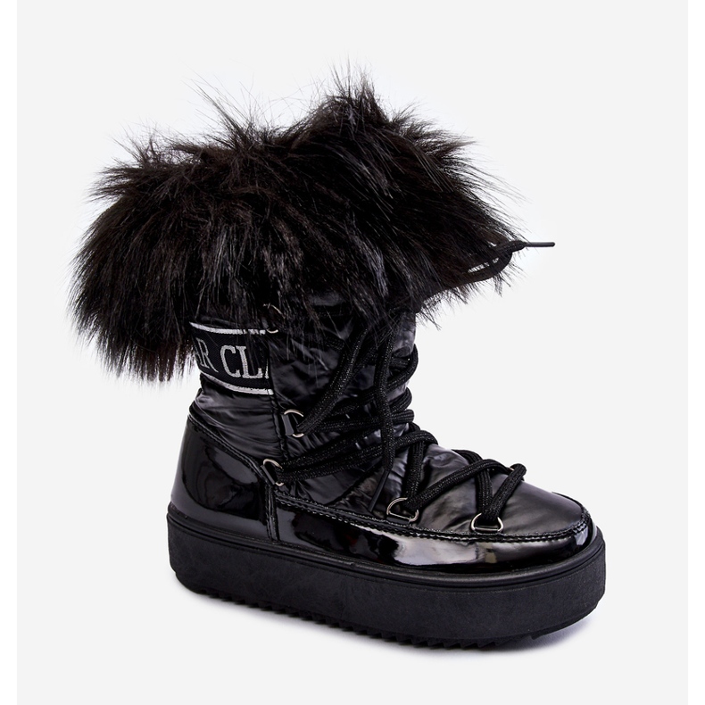 PM1 Children's Insulated Snow Boots Lace-up Black Colioris 1