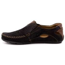 Olivier Black men's moccasin 901 summer shoes 1