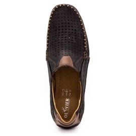 Olivier Black men's moccasin 901 summer shoes 3