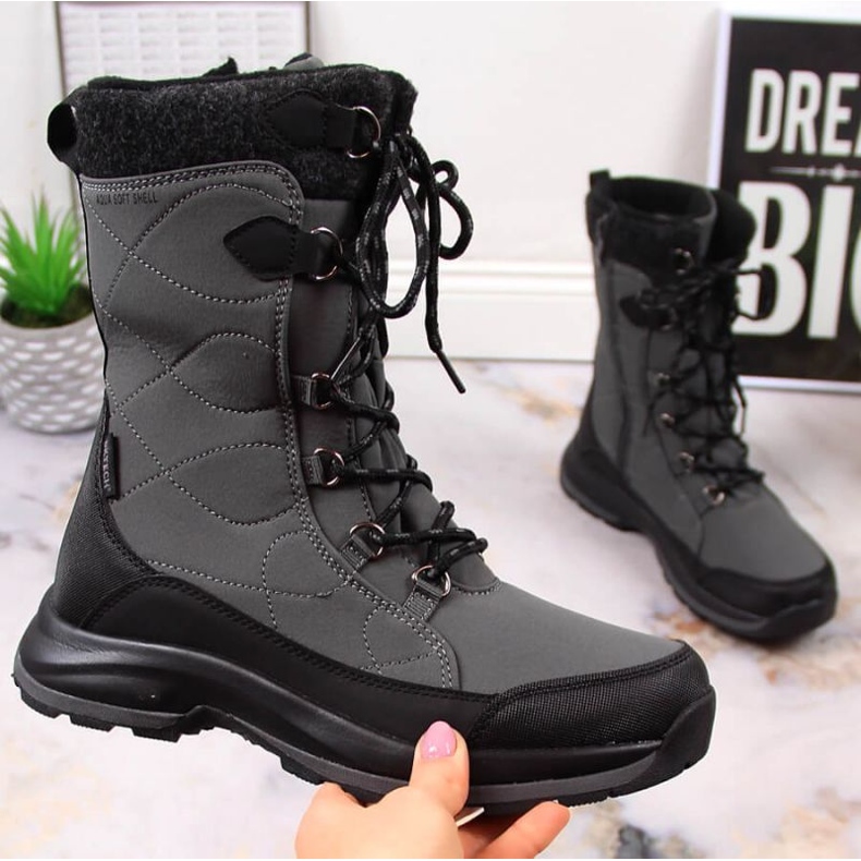 DC Waterproof snow boots Dk W 2105 DK61C black grey 1