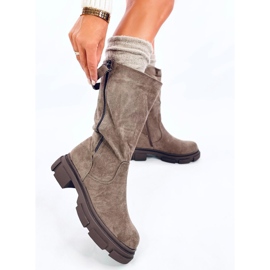 Women's Flat Slade Khaki Boots beige 2
