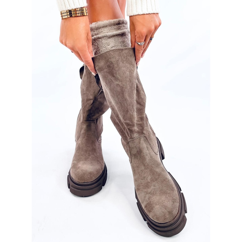 Women's Flat Slade Khaki Boots beige 1