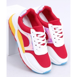 Women's sports shoes multicolored 19017 Red 1