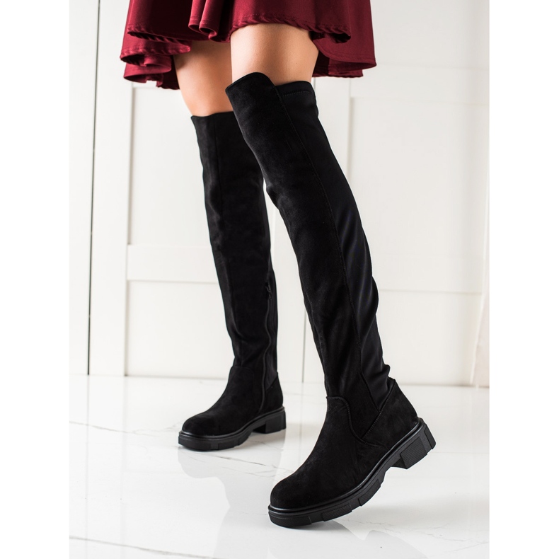 TRENDI Thigh-boots On The Platform black 1