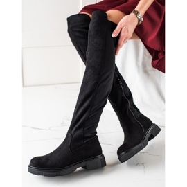 TRENDI Thigh-boots On The Platform black 2