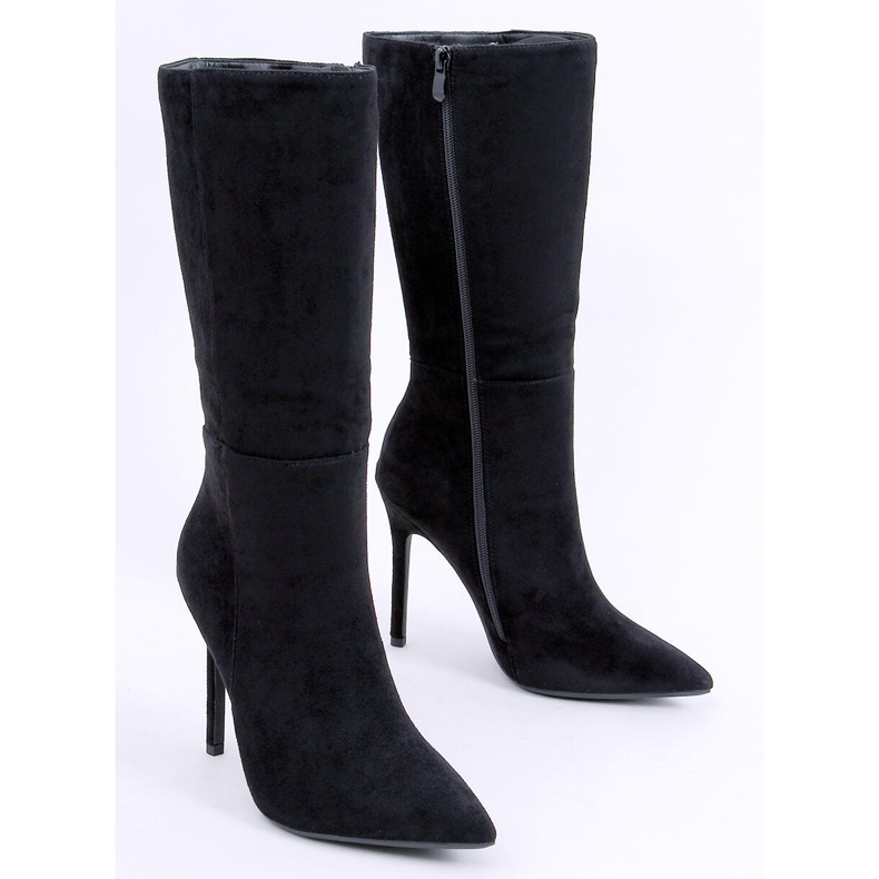 BM Classic suede high heel boots Marissa Black 1 BM Classic suede high heel boots Marissa Black 1