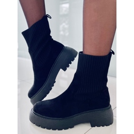 PA1 Winters Black elastic ankle boots 1