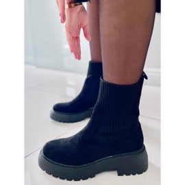 PA1 Winters Black elastic ankle boots 2