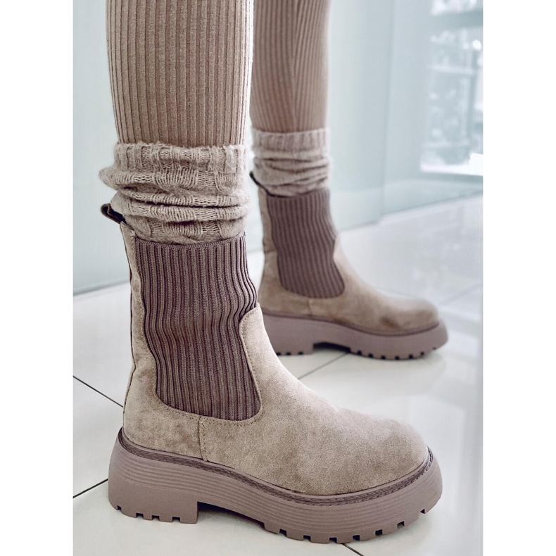 PA1 Winters Khaki elasticated ankle boots grey 2