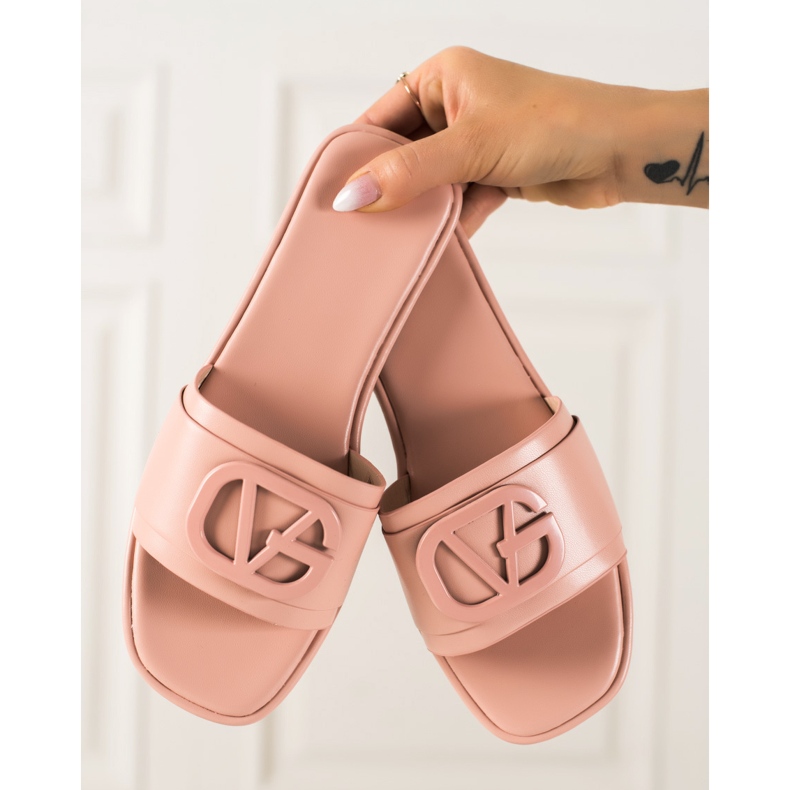 SHELOVET Pink flip flops 1