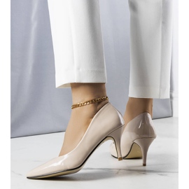 Beige lacquered heels from Hadlee 1