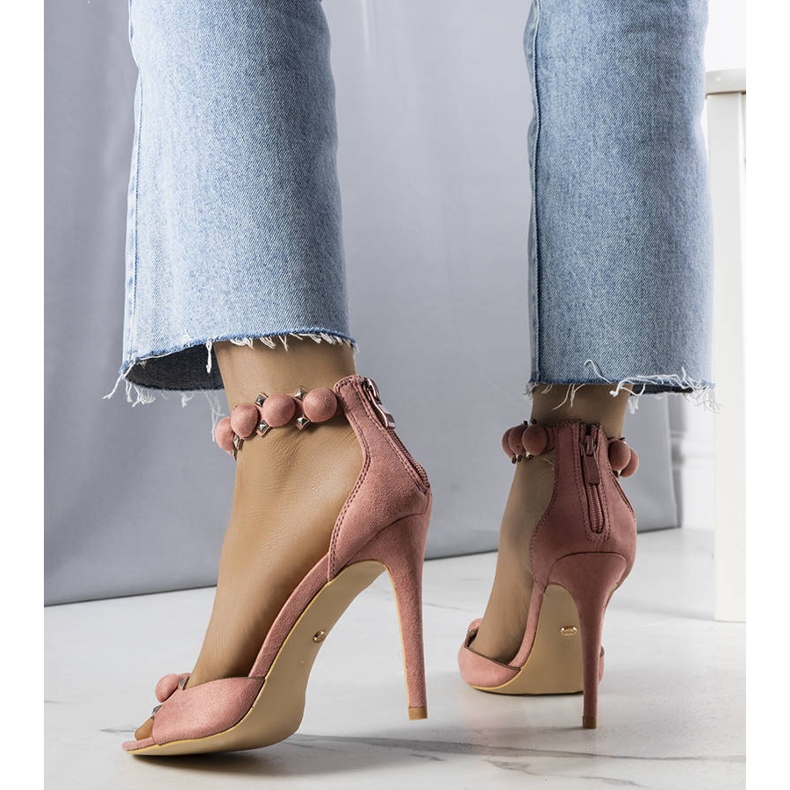 Pink high heel sandals from Yara 1