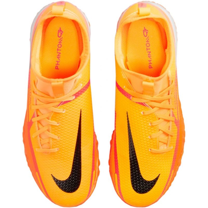 Nike Phantom GT2 Academy Df Tf Jr DC0818 808 football shoes orange oranges and reds 1