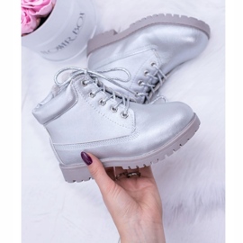PA1 Children's Silver Insulated Trappers Dexter Boots 4