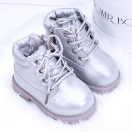 PA1 Children's Silver Insulated Trappers Dexter Boots 1