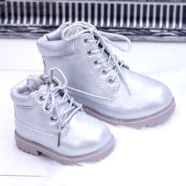PA1 Children's Silver Insulated Trappers Dexter Boots 2