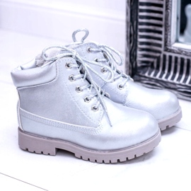 PA1 Children's Silver Insulated Trappers Dexter Boots 3