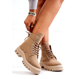 PS1 Dark beige Hurricane tied suede boots 2