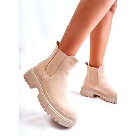 PS1 Lorea Beige Suede Slip-On Boots 2