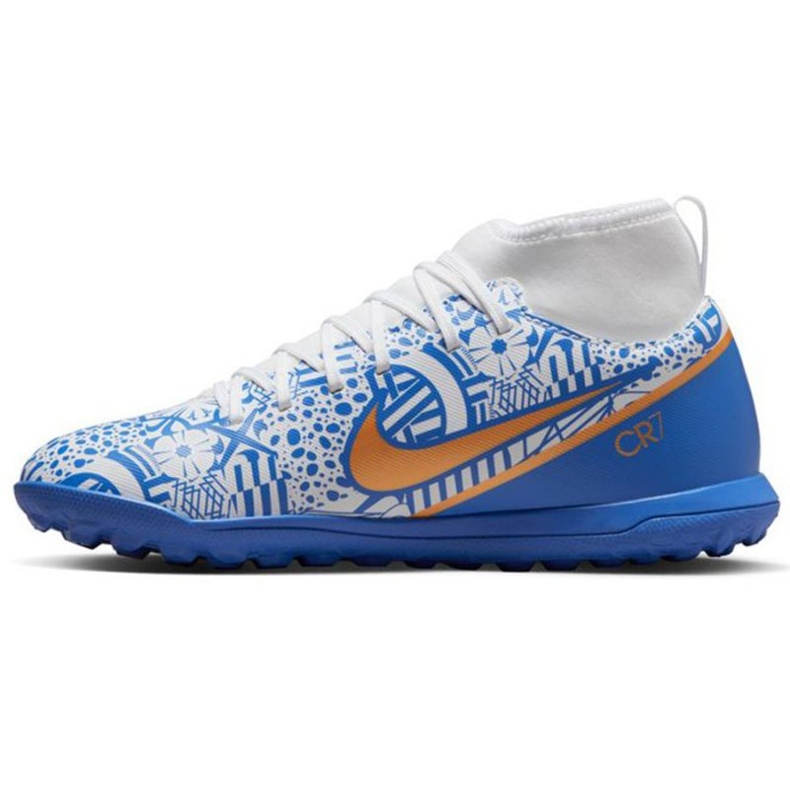 Nike Zoom Mercurial Superfly 9 CR7 Tf Jr DQ5330 182 football shoes multicolored blue 1