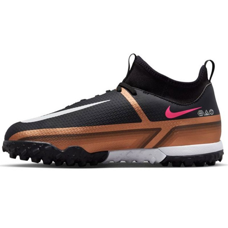 Nike Phantom GT2 Academy Qatar Dynamic Fit Tf Jr DR6061 810 football shoes brown, black beiges and browns 1