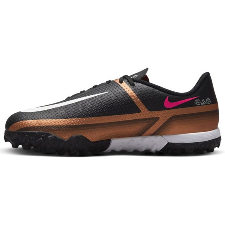 Nike Phantom GT2 Academy Qatar Tf Jr DR6062 810 football shoes brown, black beiges and browns 1