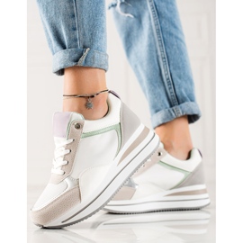 TRENDI Stylish Sneakers On The Platform white multicolored 1