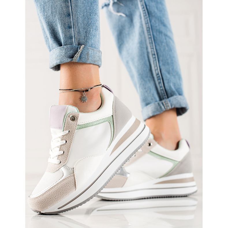 TRENDI Stylish Sneakers On The Platform white multicolored 1