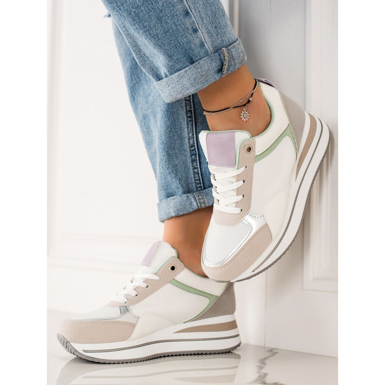 TRENDI Stylish Sneakers On The Platform white multicolored 2