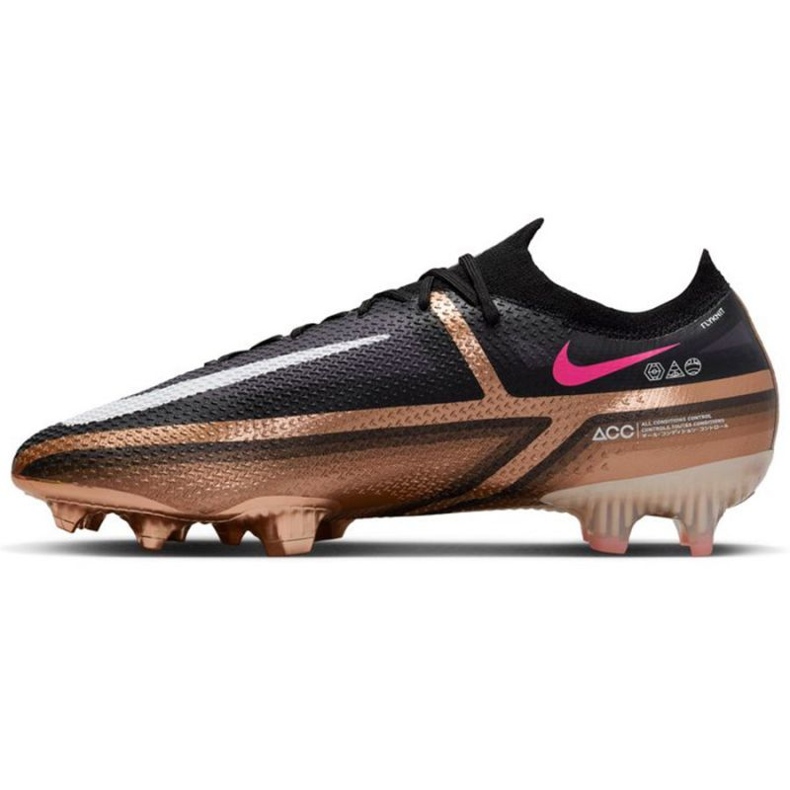 Nike Phantom GT2 Elite Qatar Fg M DR5954 810 football shoes brown, black beiges and browns 1