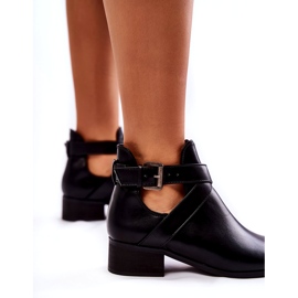 PG1 Women's Ankle Boots With Cut-outs Black Mandy 3