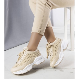 BM Suzeta women's beige sneakers 1 BM Suzeta women's beige sneakers 1