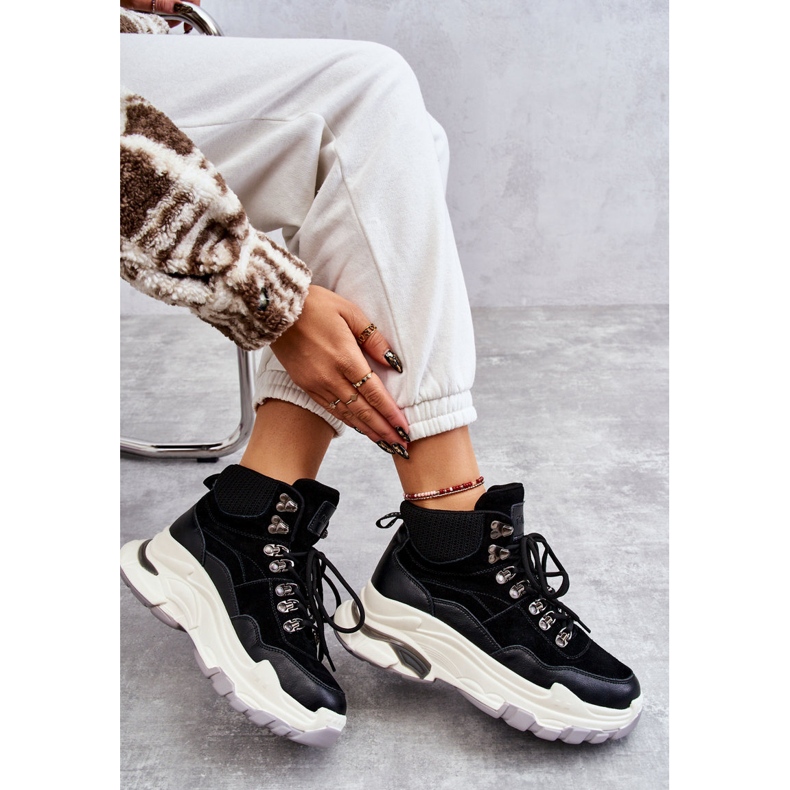 Women's High Sport Shoes GOE KK2N4098 Black 2